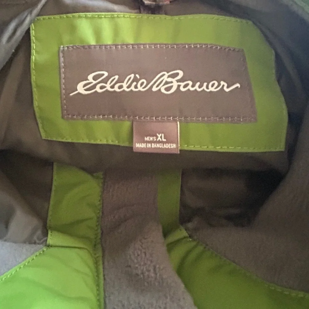 Eddie Bauer Snowline Shell Jacket Mens XL Green NWT Waterproof WeatherEdge Plus